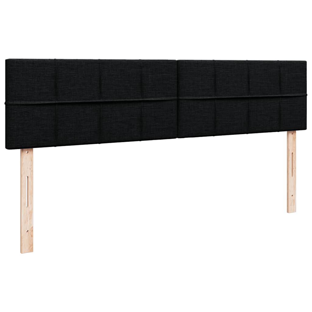 Ottoman-Bett mit Matratzen Schwarz 200x200 cm Stoff
