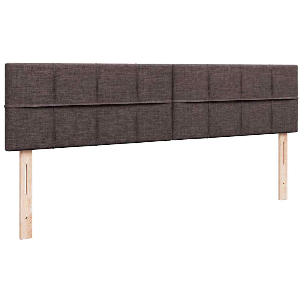 Ottoman-Bett mit Matratzen Dunkelbraun 200x200 cm Stoff
