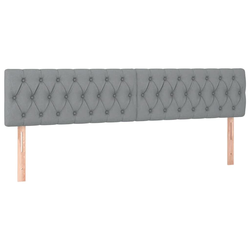 Ottoman-Bett mit Matratzen Hellgrau 180x200 cm Stoff