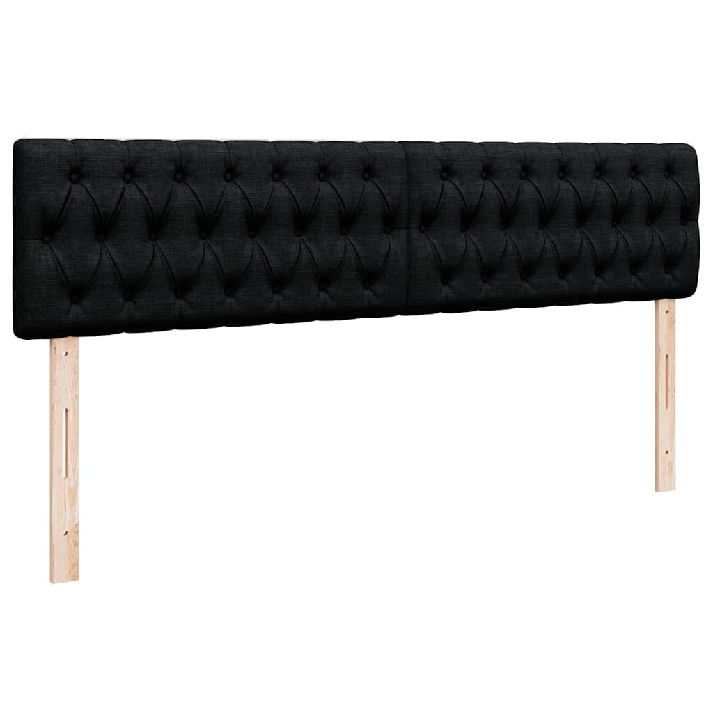 Ottoman-Bett mit Matratzen Schwarz 200x200 cm Stoff