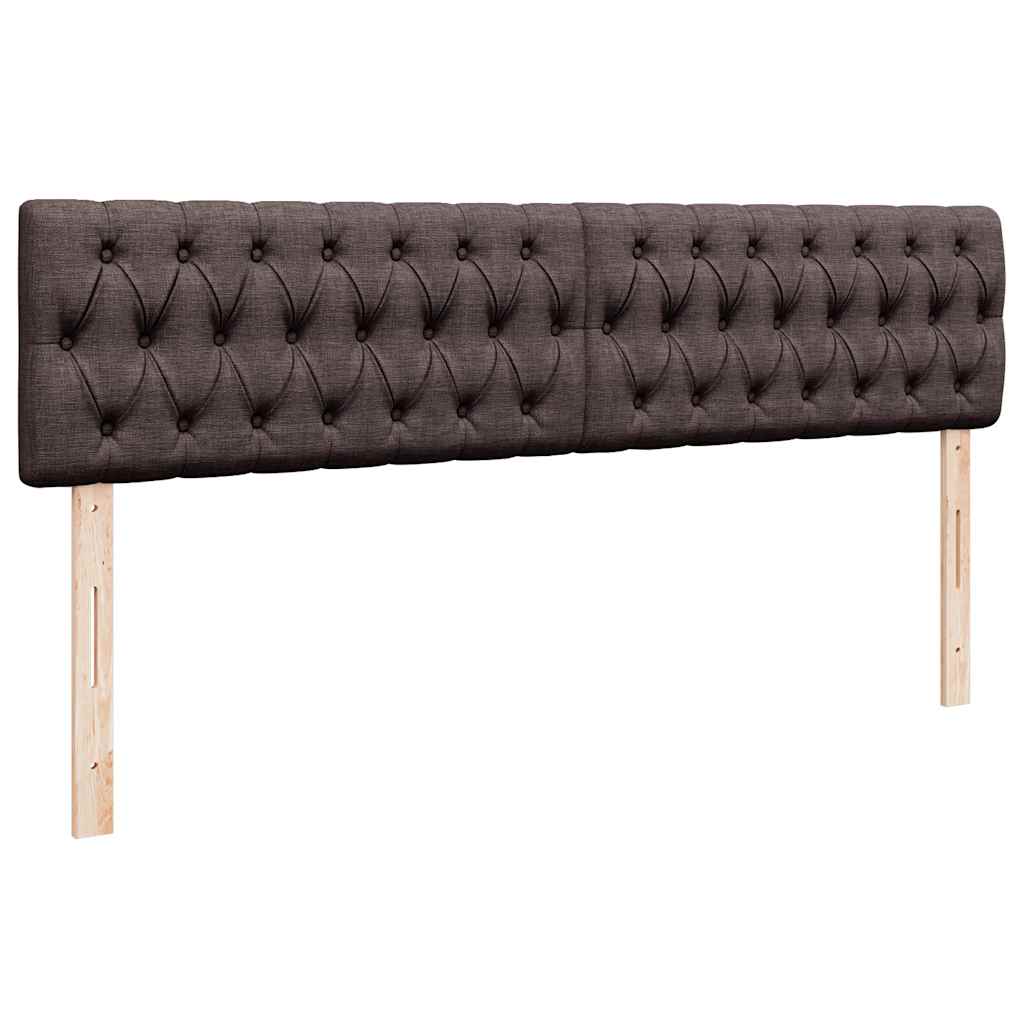 Ottoman-Bett mit Matratzen Dunkelbraun 200x200 cm Stoff