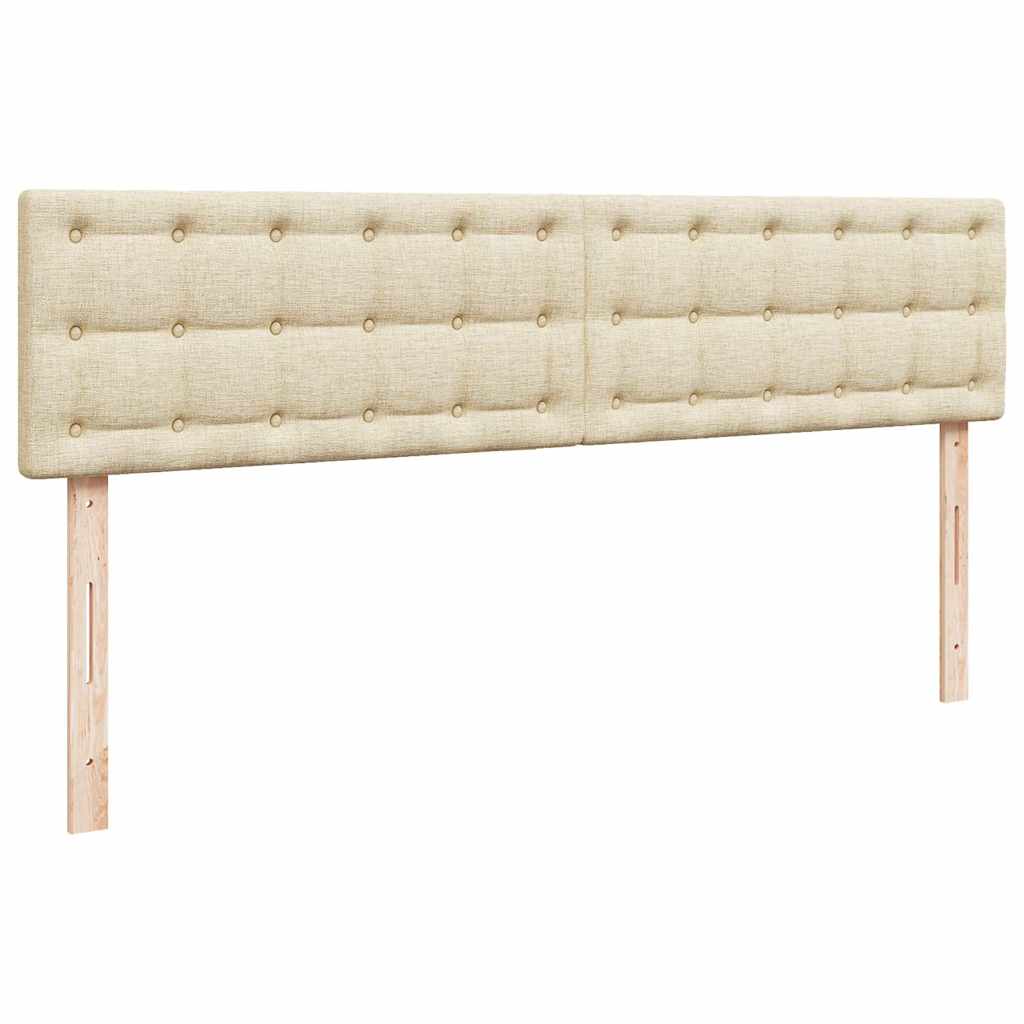 Ottoman-Bett mit Matratzen Creme 200x200 cm Stoff