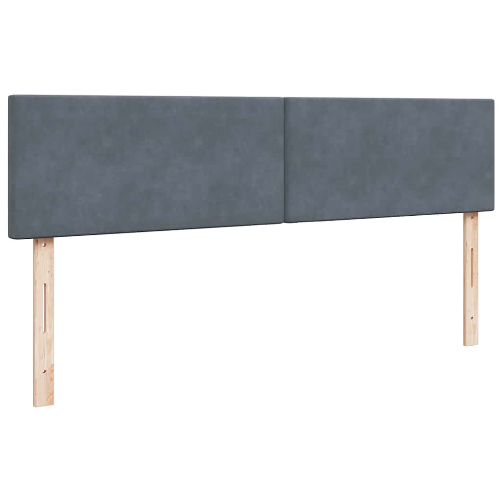 Ottoman-Bett mit Matratzen Dunkelgrau 200x200 cm Samt