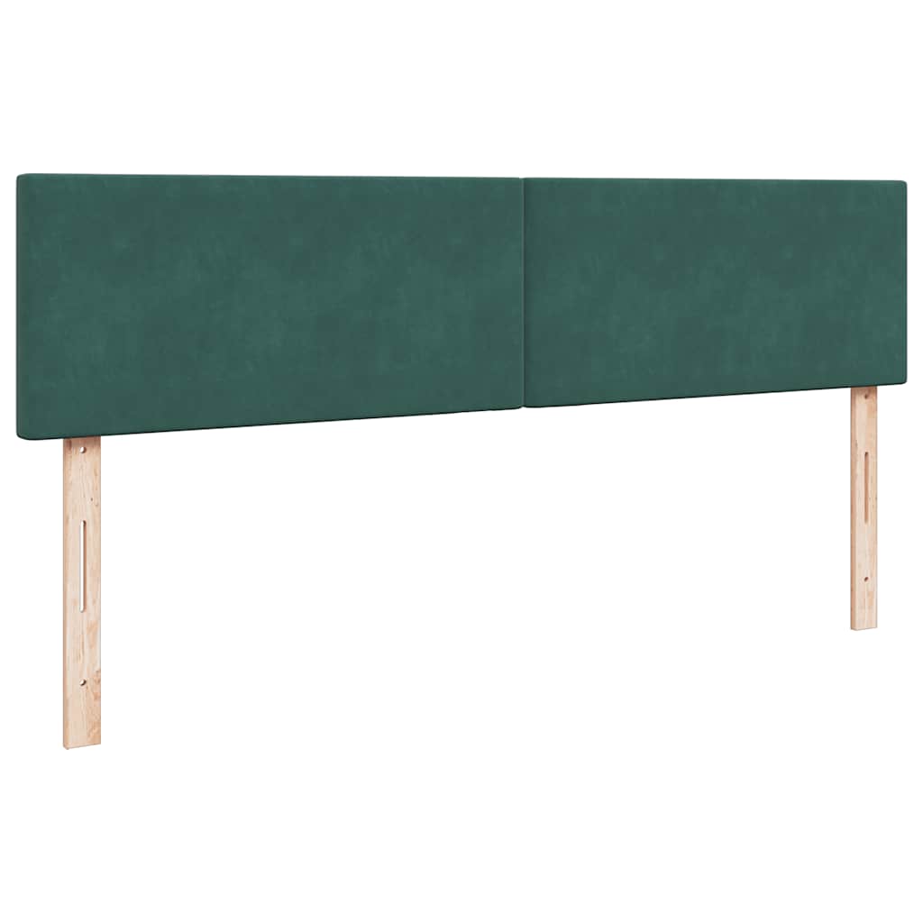 Ottoman-Bett mit Matratzen Dunkelgrün 200x200 cm Samt
