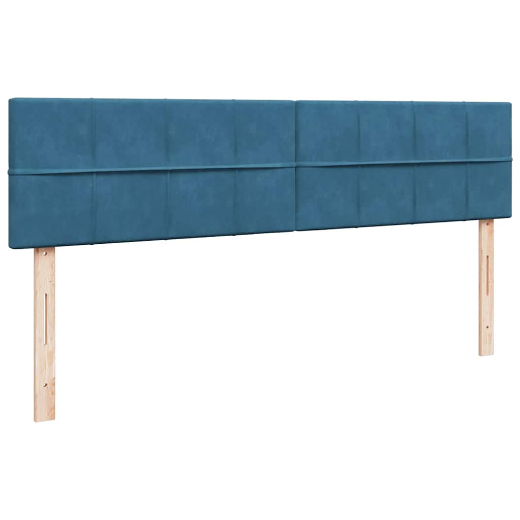 Ottoman-Bett mit Matratzen Dunkelblau 200x200 cm Samt