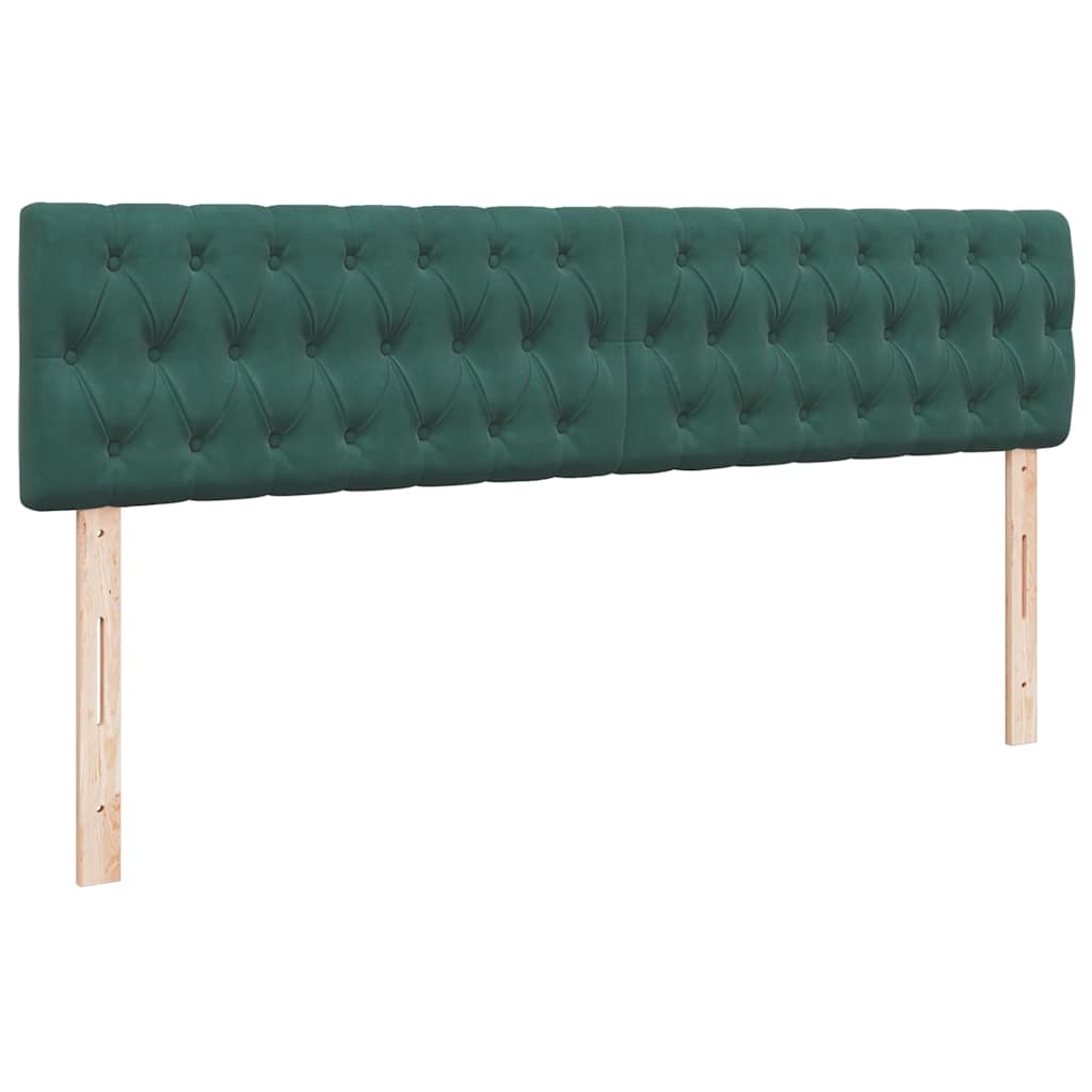 Ottoman-Bett mit Matratzen Dunkelgrün 200x200 cm Samt