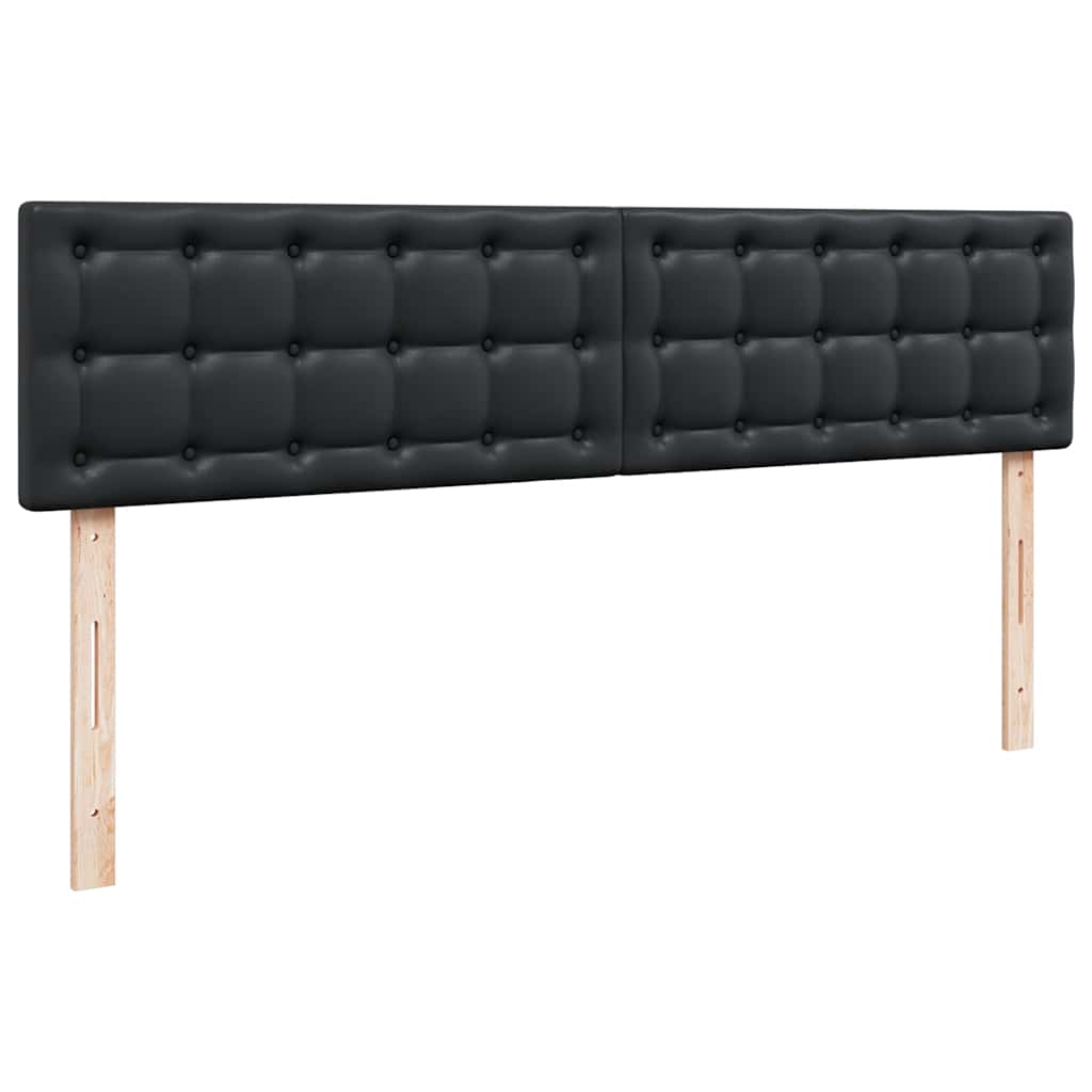 Ottoman-Bett mit Matratzen & LEDs Schwarz 200x200 cm Kunstleder