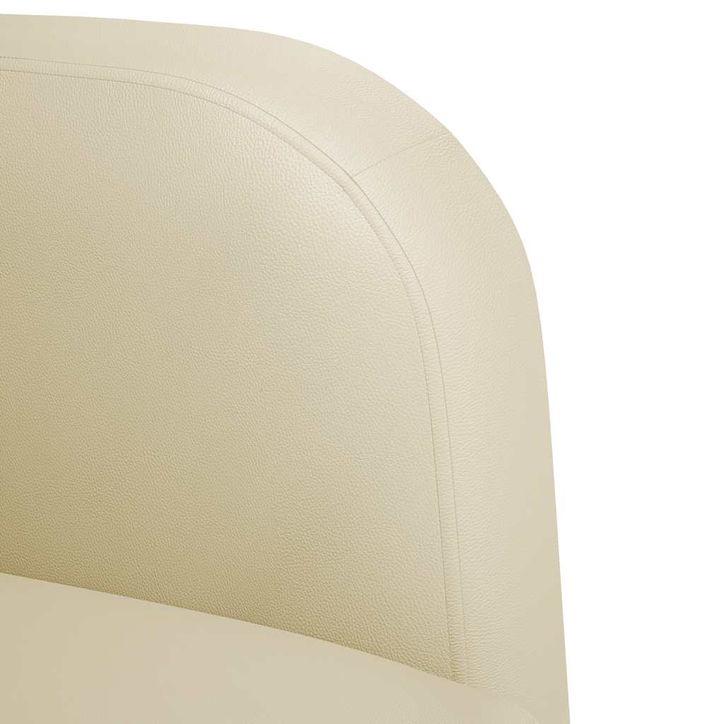 Armchair with armrests cream 54 cm artificial leather