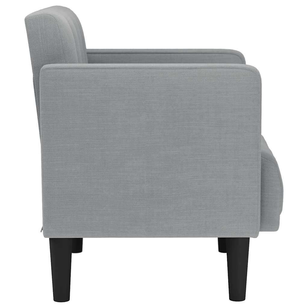 Sessel mit Armlehnen Hellgrau 53 cm Stoff