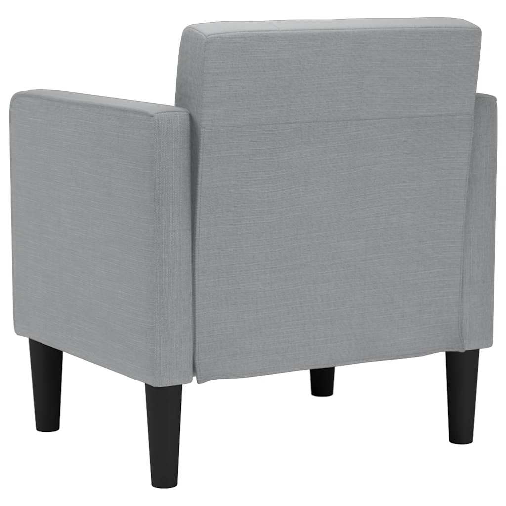 Sessel mit Armlehnen Hellgrau 53 cm Stoff