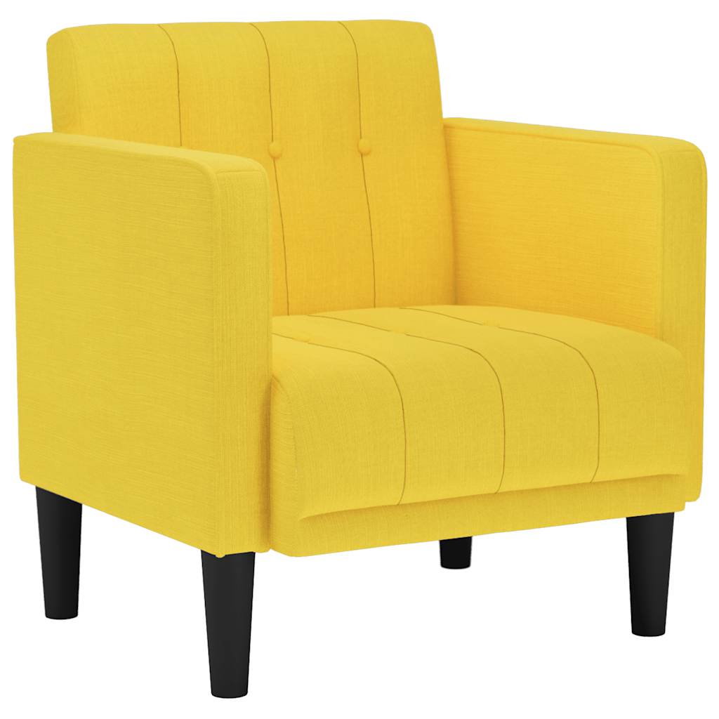 Sessel mit Armlehnen Hellgelb 53 cm Stoff