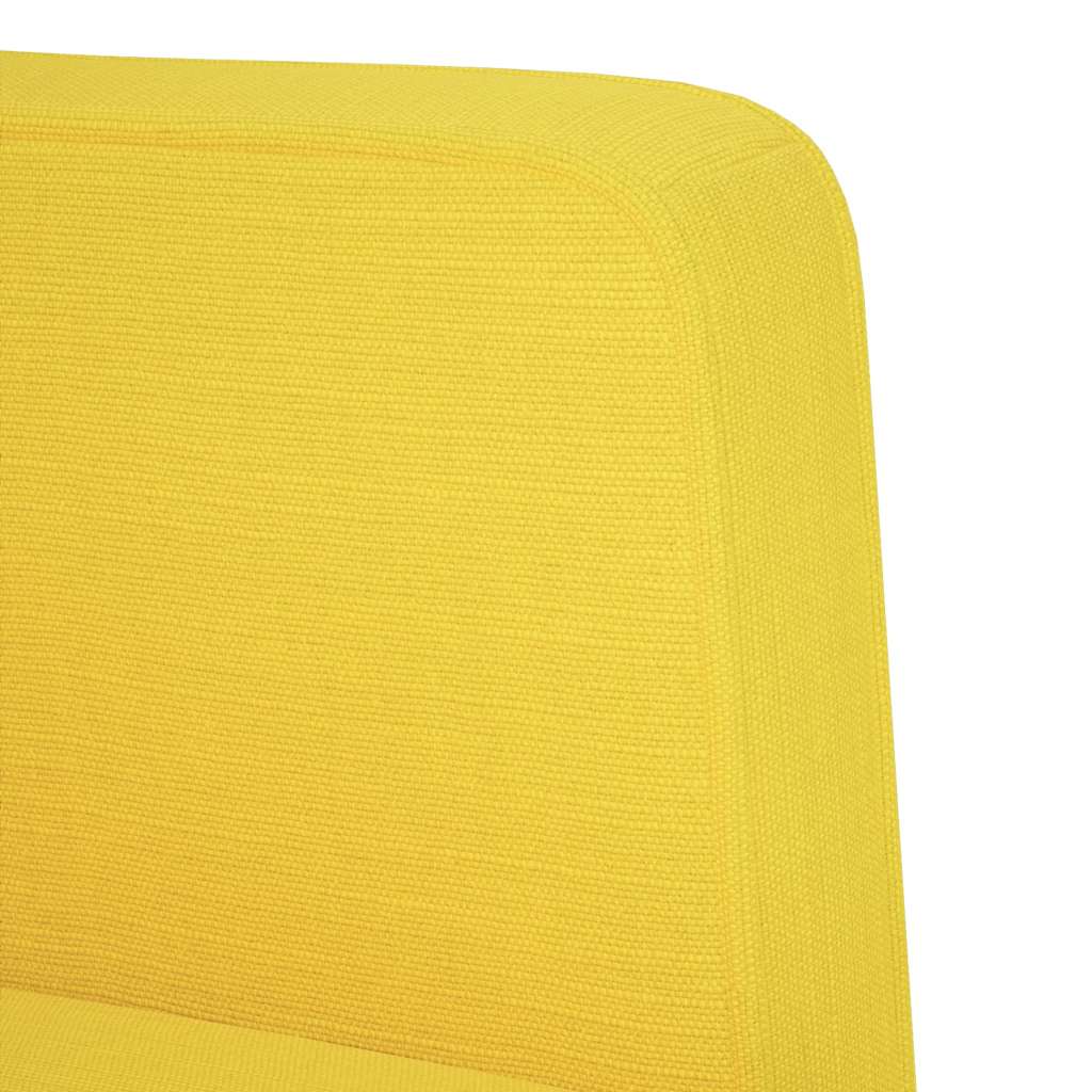 Armchair with armrests light yellow 53 cm fabric