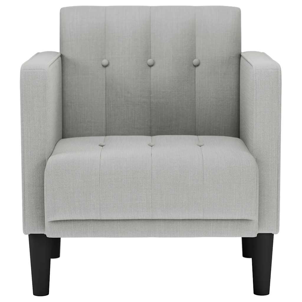 Armchair with armrests Cloud Grey 53 cm fabric