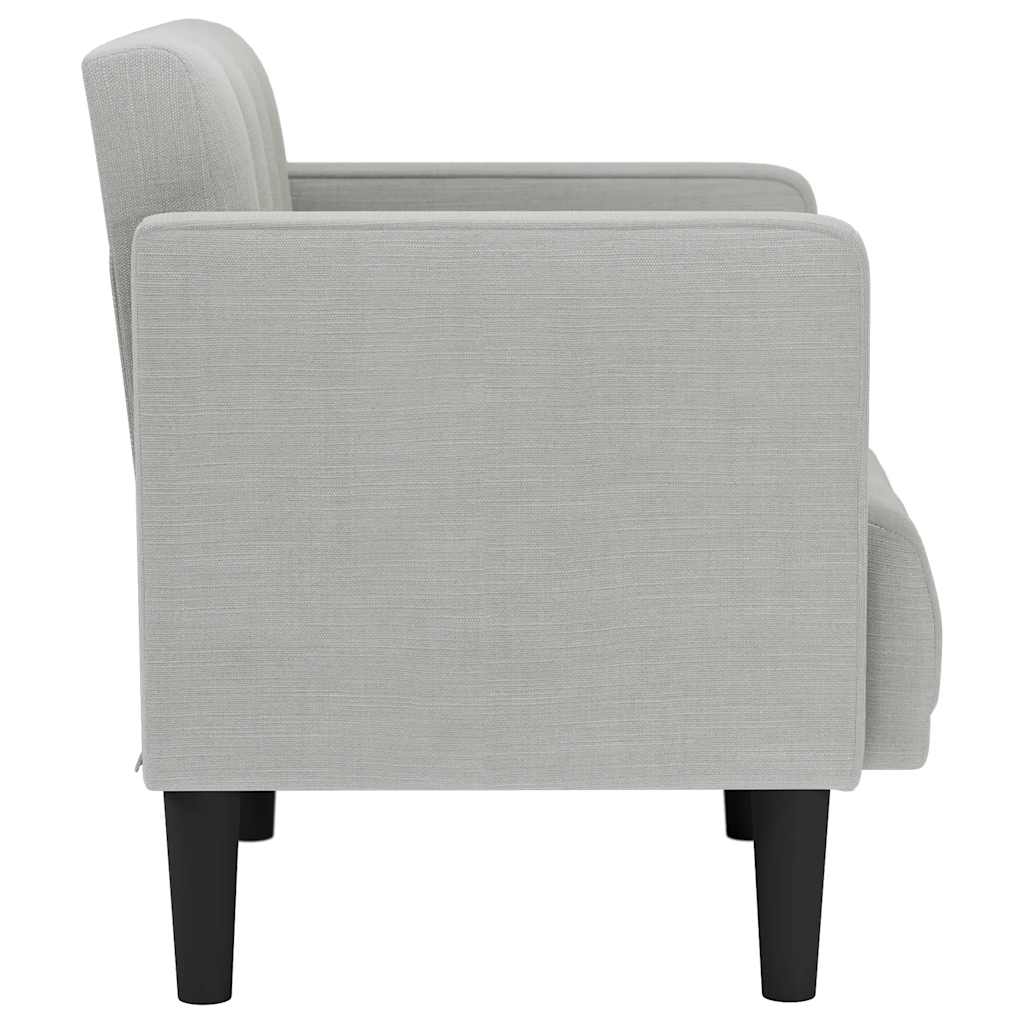Armchair with armrests Cloud Grey 53 cm fabric