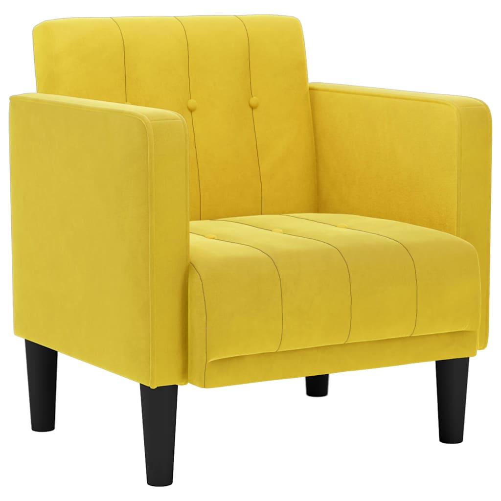 Sessel mit Armlehnen Gelb 53 cm Samt