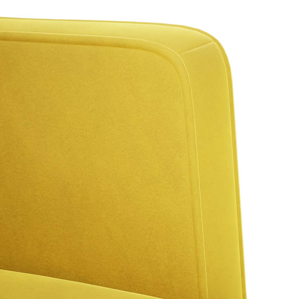 Armchair with Armrests Yellow 53 cm Velvet