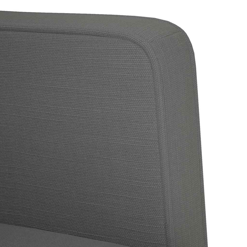 Zweisitzer-Sofa Dunkelgrau 111 cm Stoff