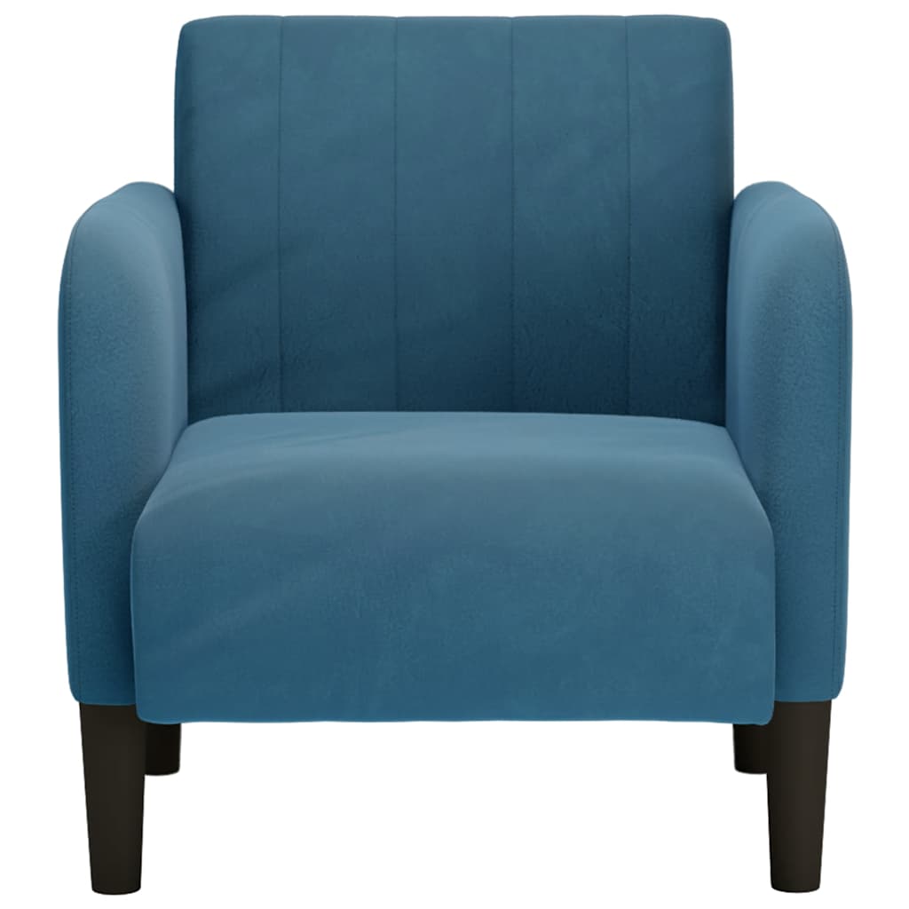 Armchair with Armrests Blue 54 cm Velvet