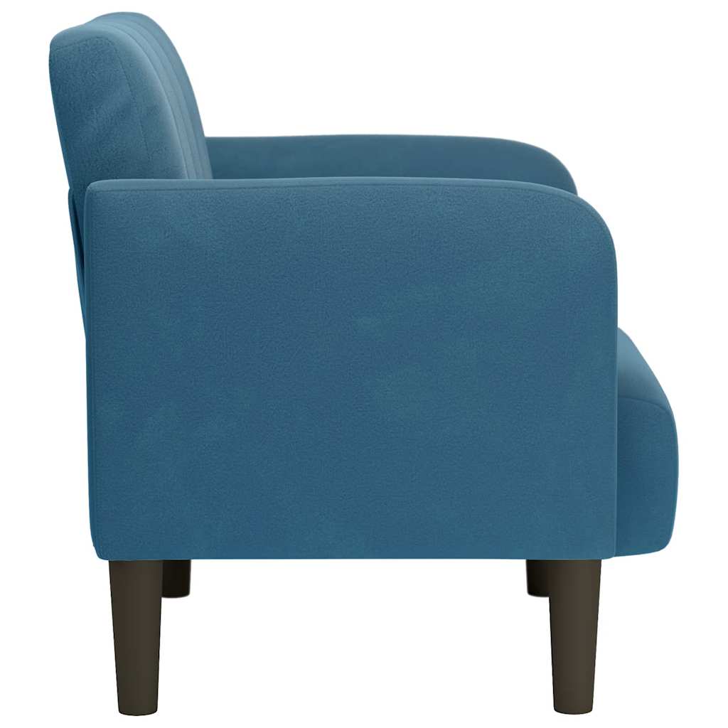 Armchair with Armrests Blue 54 cm Velvet