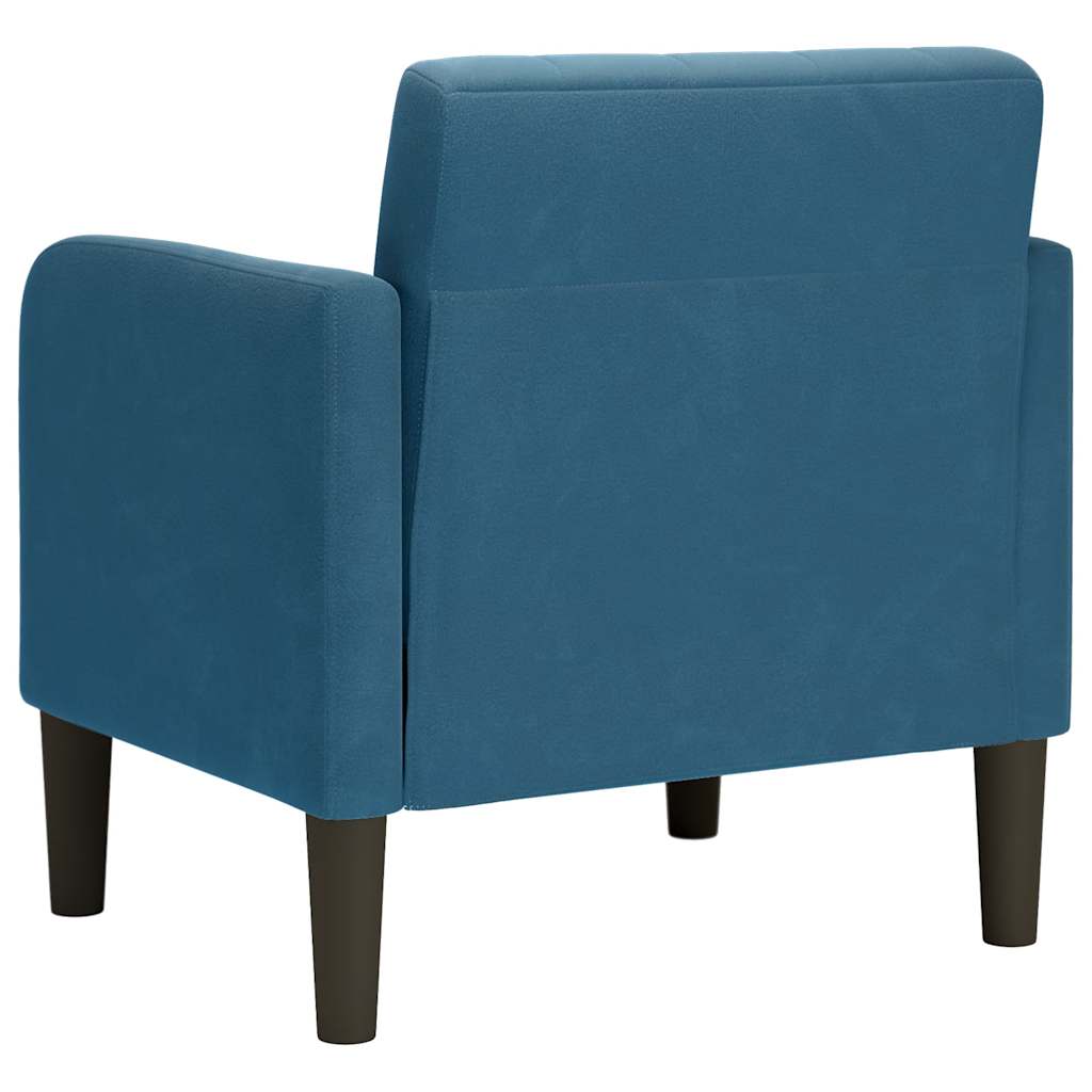 Armchair with Armrests Blue 54 cm Velvet