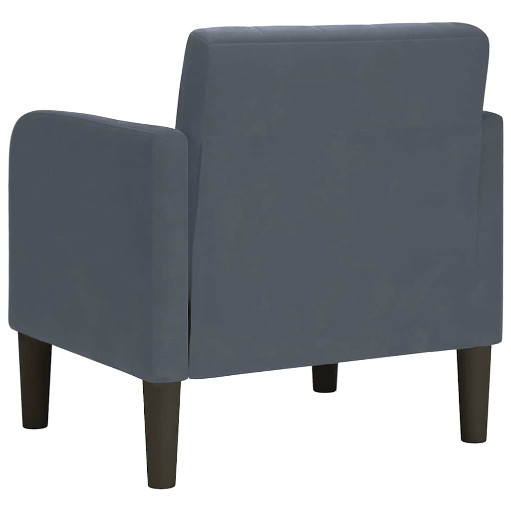 Sessel mit Armlehnen Dunkelgrau 54 cm Samt