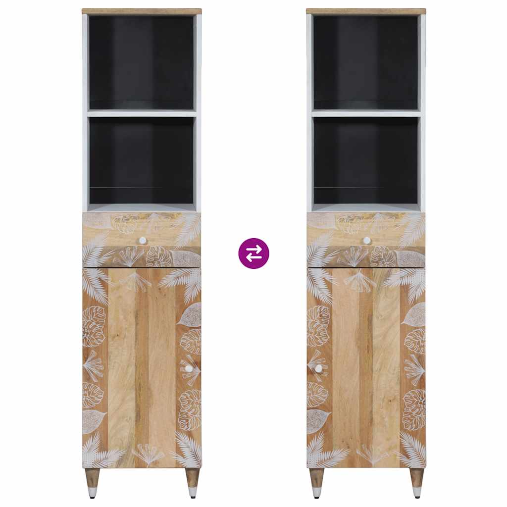 Bathroom Cabinet 38x33.5x160 cm Solid Mango Wood