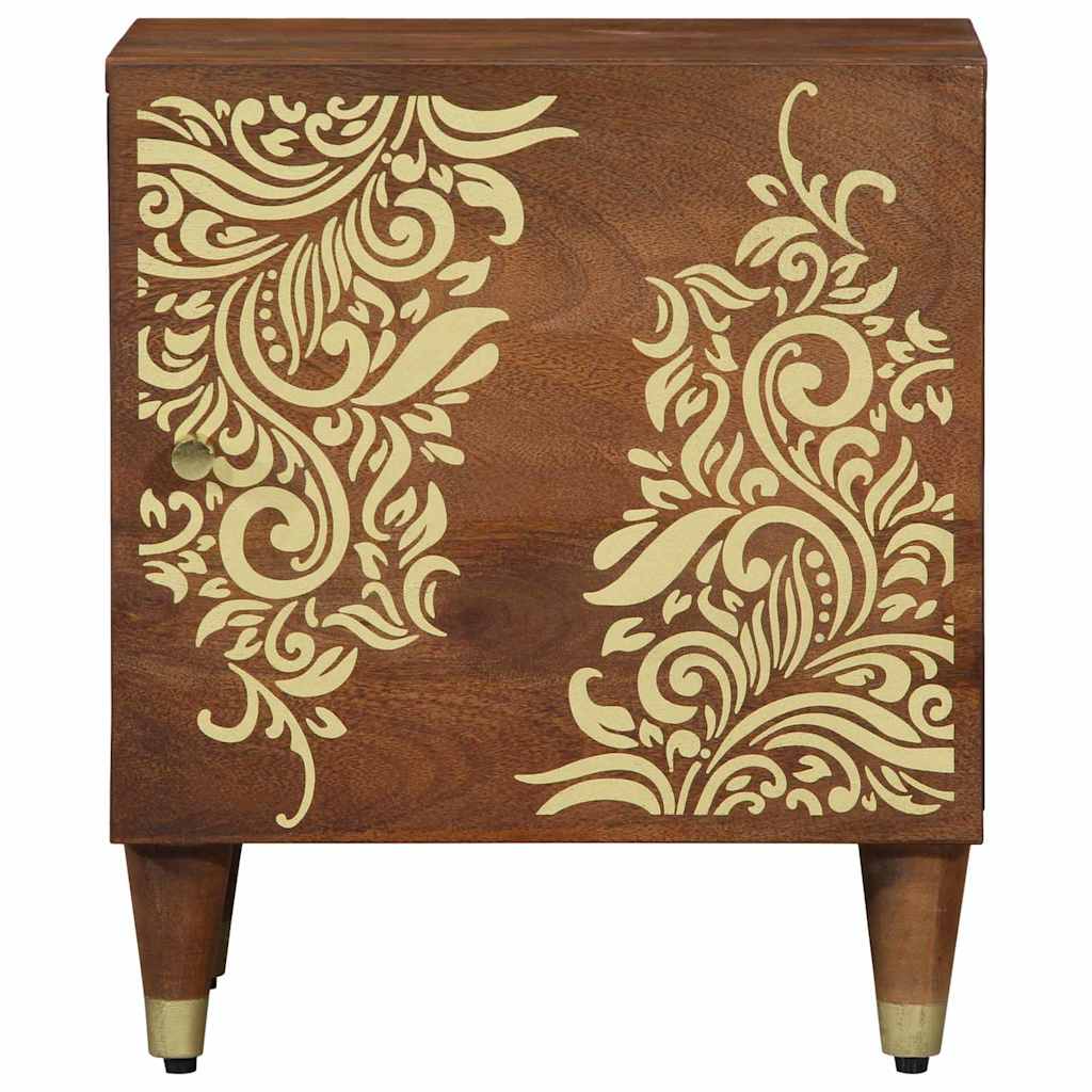 Nachttisch Honigbraun 40 x 33 x 46 cm massives Mangoholz