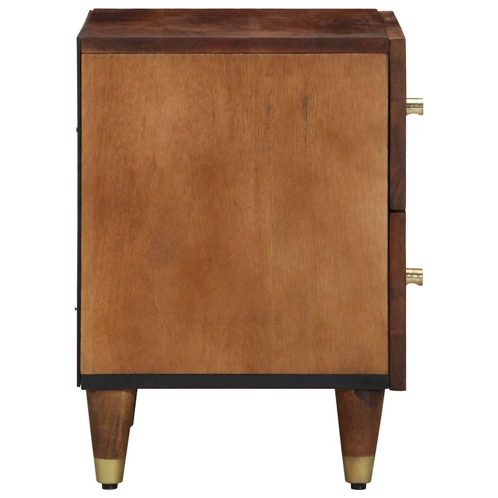 Nachttisch Honigbraun 40 x 33 x 46 cm massives Mangoholz
