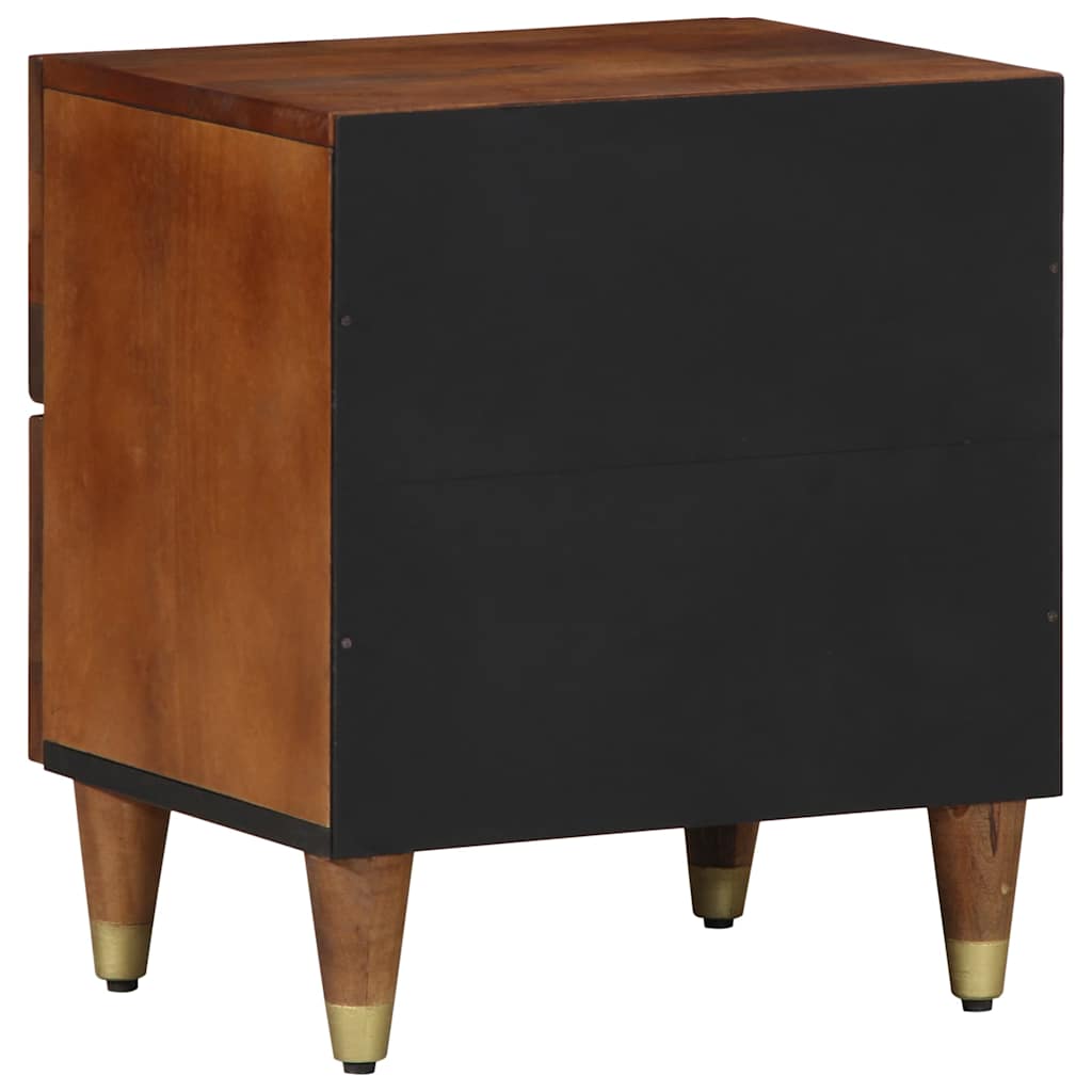 Nachttisch 2 pcs Honigbraun 40 x 33 x 46 cm massives Mangoholz