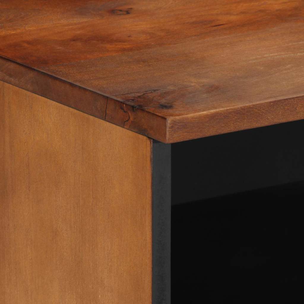 Nachttisch 2 pcs Honigbraun 40 x 33 x 46 cm massives Mangoholz