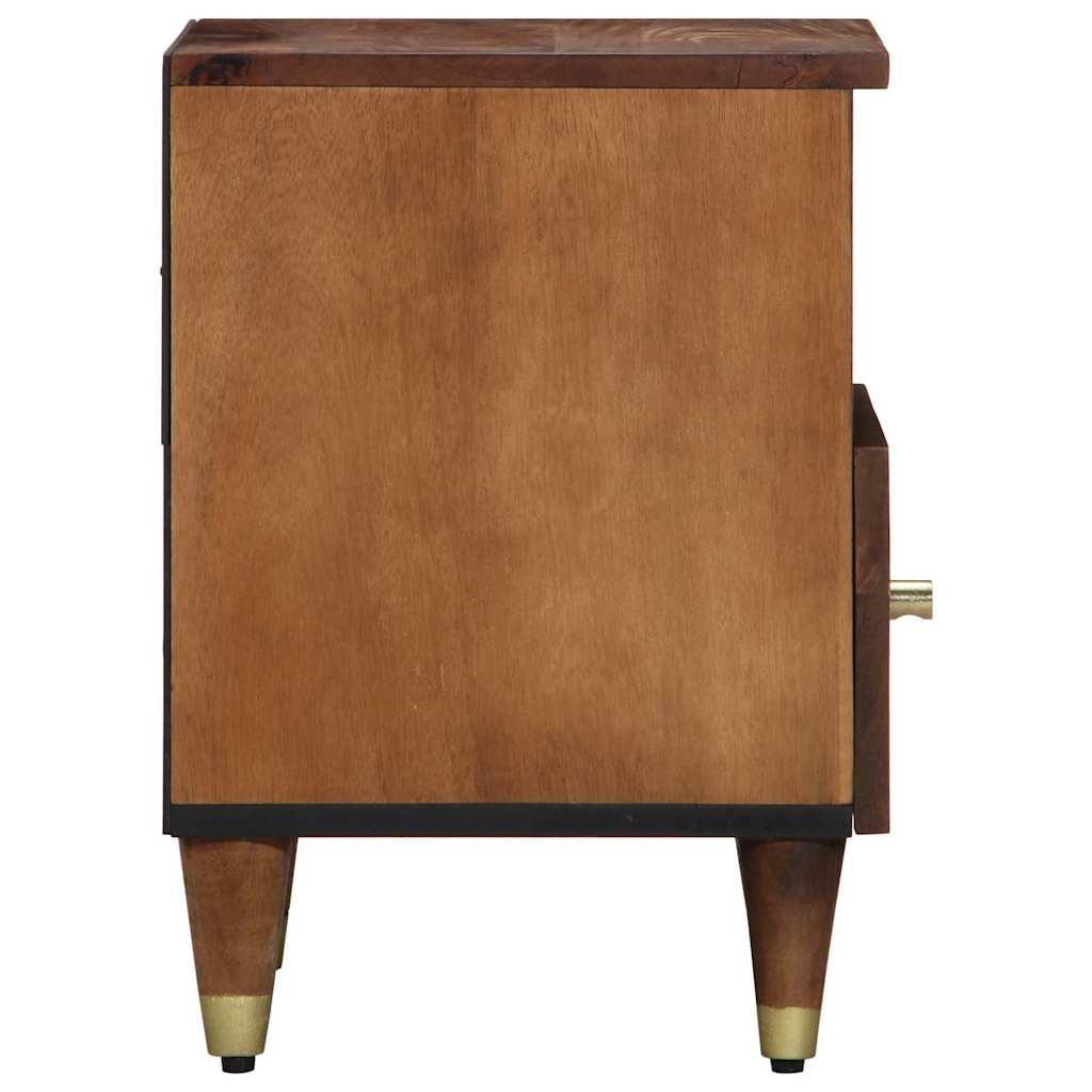 Nachttisch 2 pcs Honigbraun 40 x 33 x 46 cm massives Mangoholz