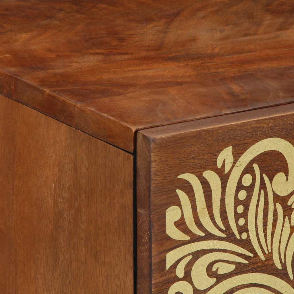 Nachttisch Honigbraun 50 x 33 x 60 cm massives Mangoholz