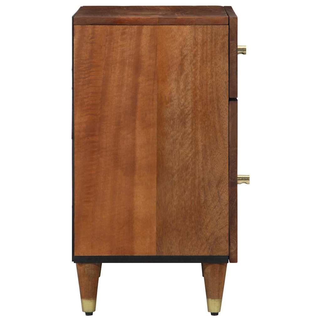 Nachttisch Honigbraun 50 x 33 x 60 cm massives Mangoholz