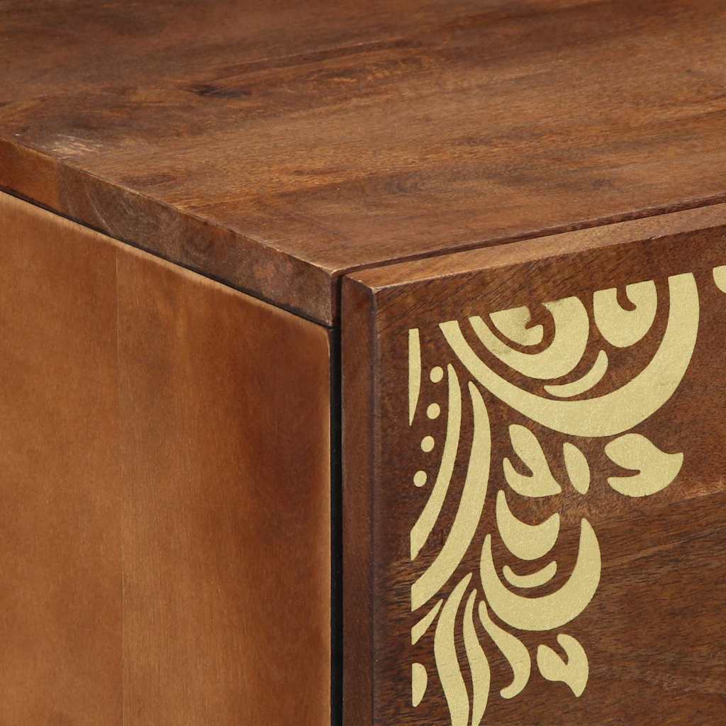 Nachttisch Honigbraun 50 x 33 x 62 cm massives Mangoholz