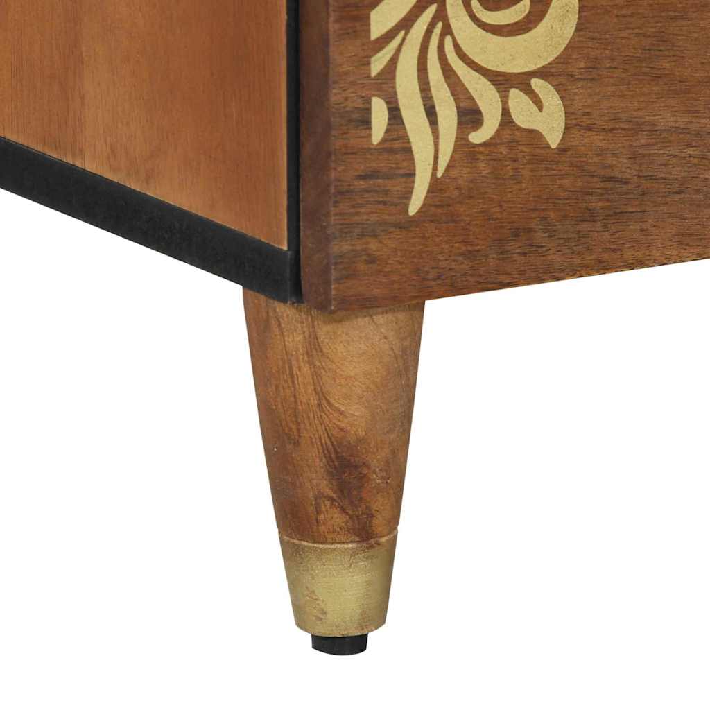 Nachttisch Honigbraun 50 x 33 x 62 cm massives Mangoholz