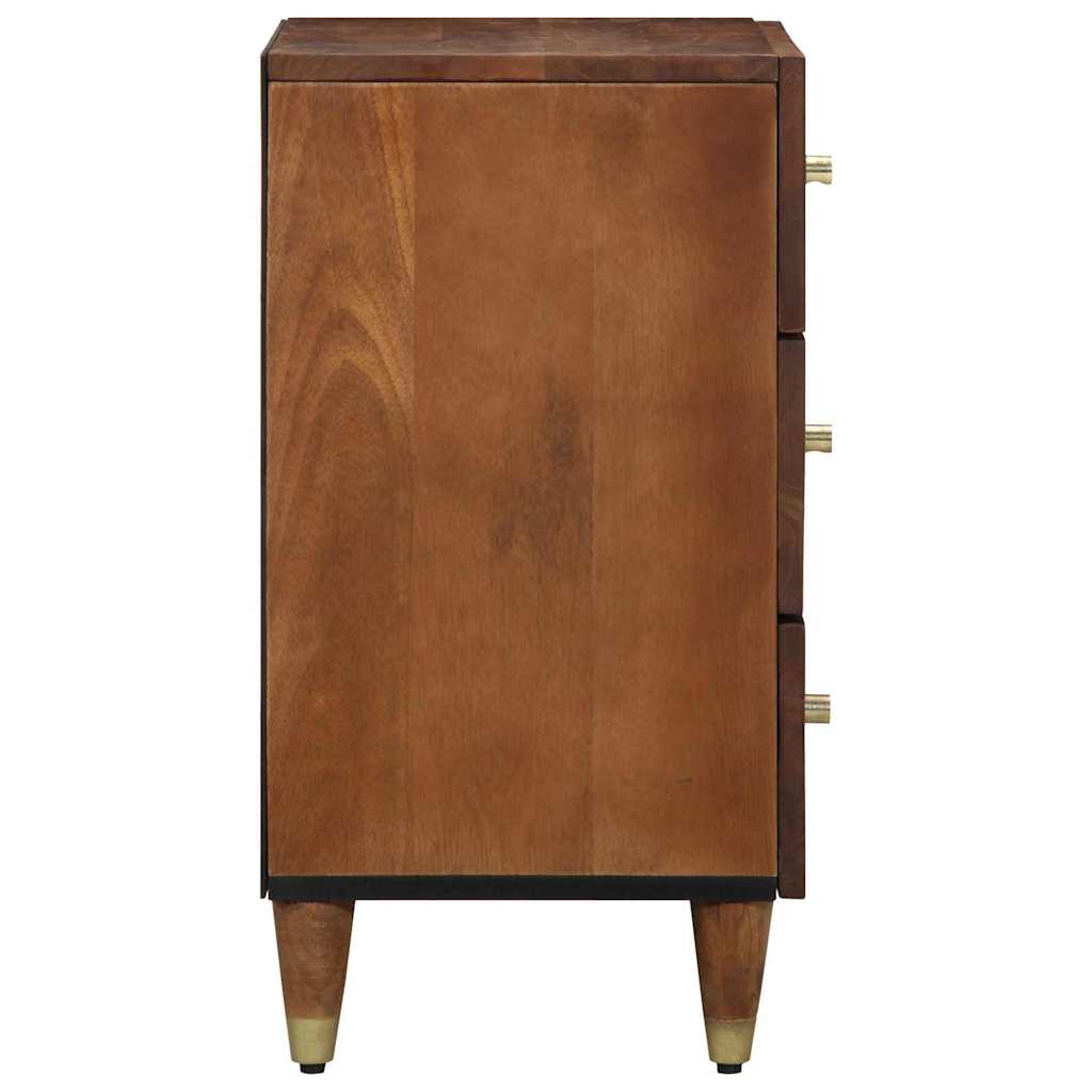 Nachttisch Honigbraun 50 x 33 x 62 cm massives Mangoholz