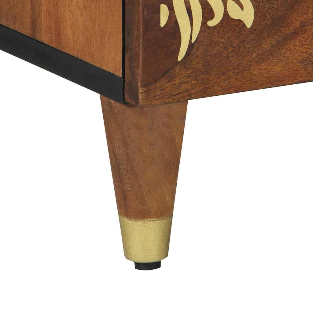 Nachttisch Honigbraun 50 x 33 x 62 cm massives Mangoholz