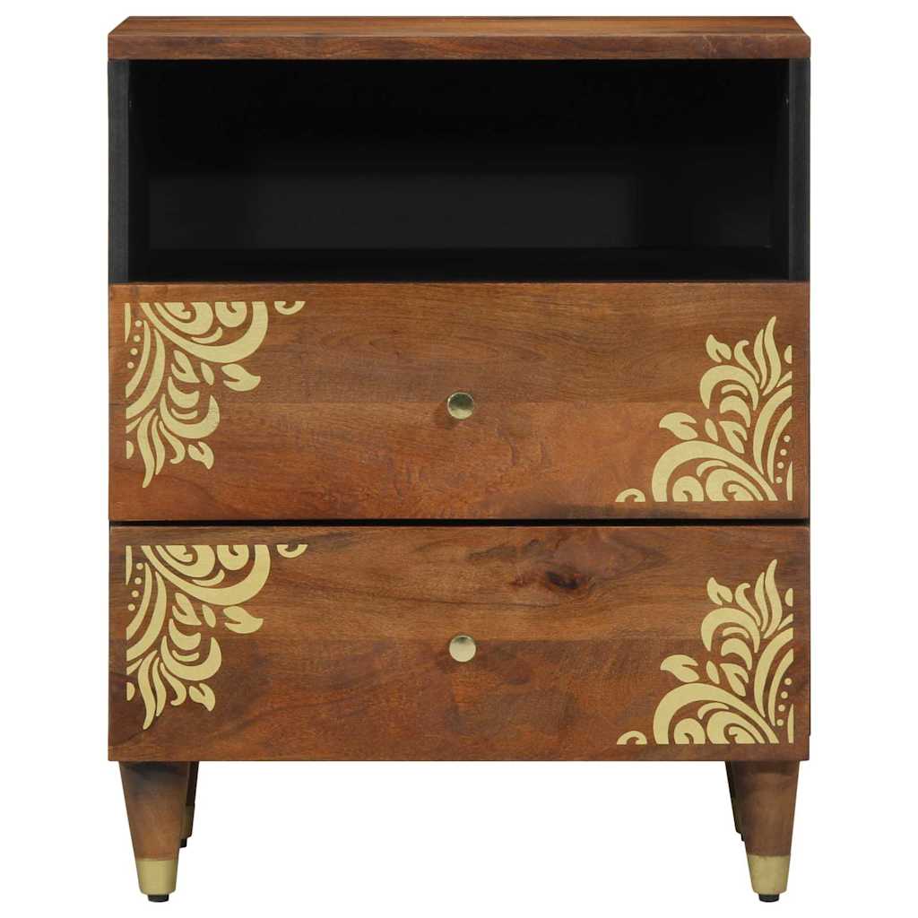Nachttisch Honigbraun 50 x 33 x 62 cm massives Mangoholz