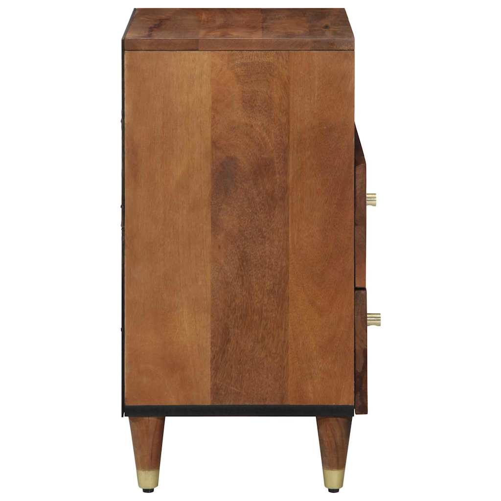 Nachttisch Honigbraun 50 x 33 x 62 cm massives Mangoholz