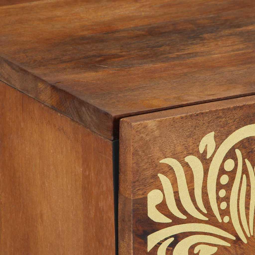 Nachttisch Honigbraun 50 x 33 x 60 cm massives Mangoholz