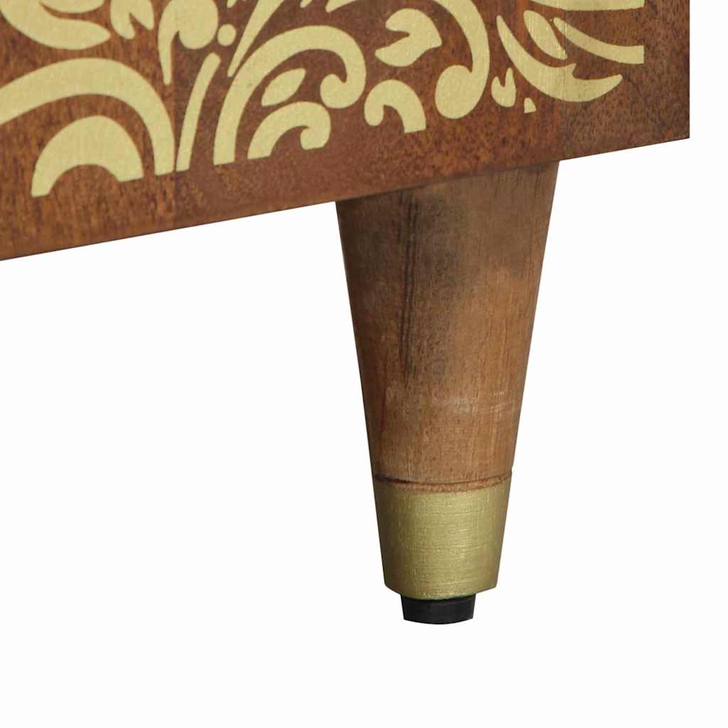 Nachttisch Honigbraun 50 x 33 x 60 cm massives Mangoholz