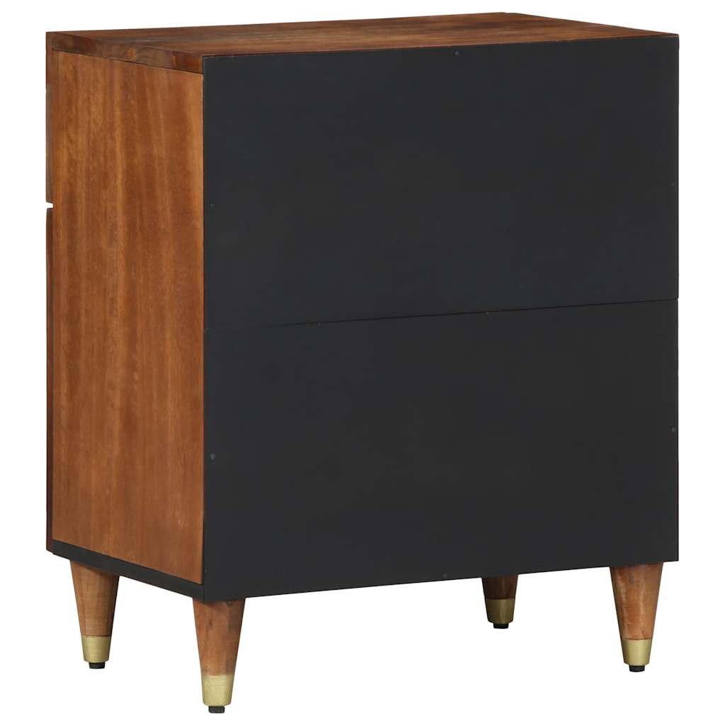 Nachttisch Honigbraun 50 x 33 x 60 cm massives Mangoholz