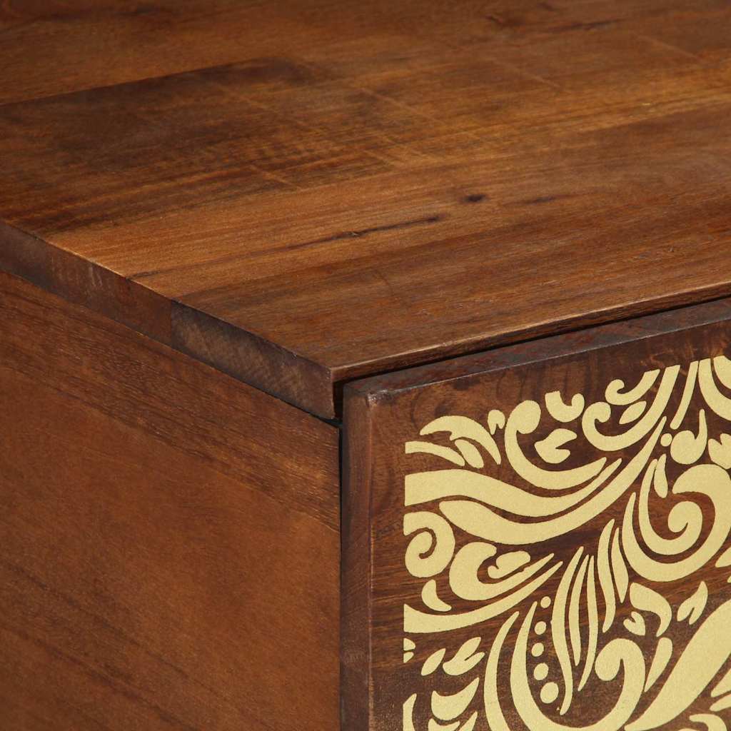 Couchtisch Honigbraun 100 x 54 x 40 cm massives Mangoholz