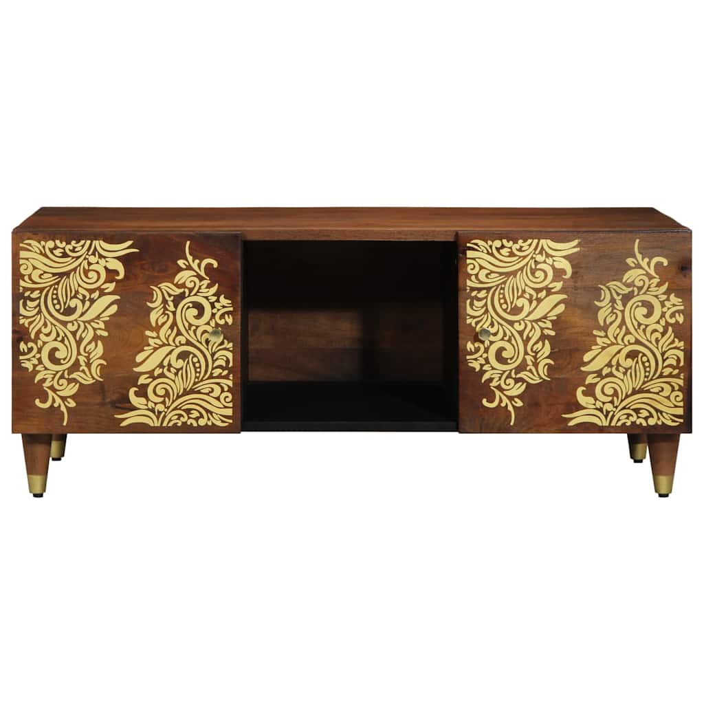 Couchtisch Honigbraun 100 x 54 x 40 cm massives Mangoholz