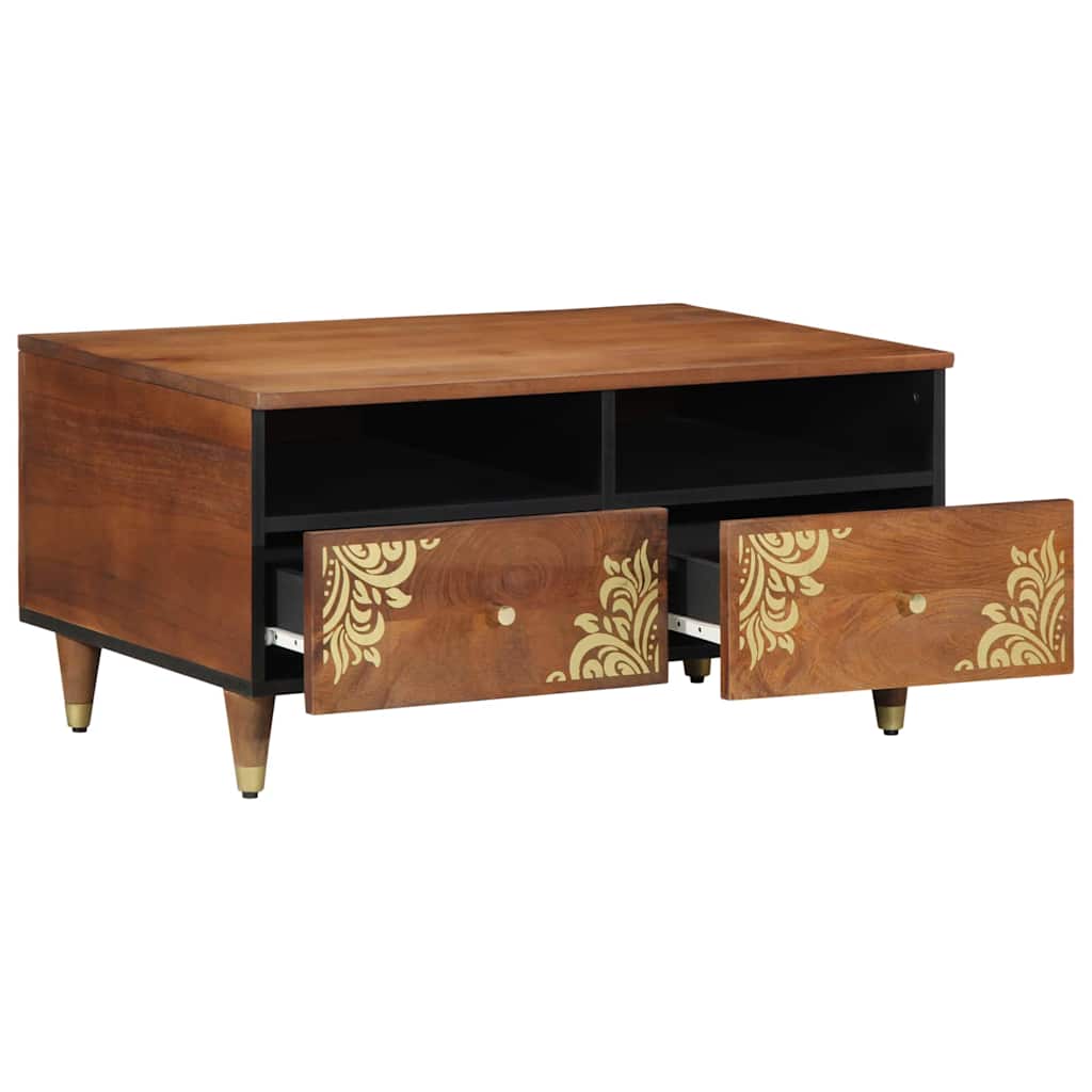 Couchtisch Honigbraun 80 x 54 x 40 cm massives Mangoholz