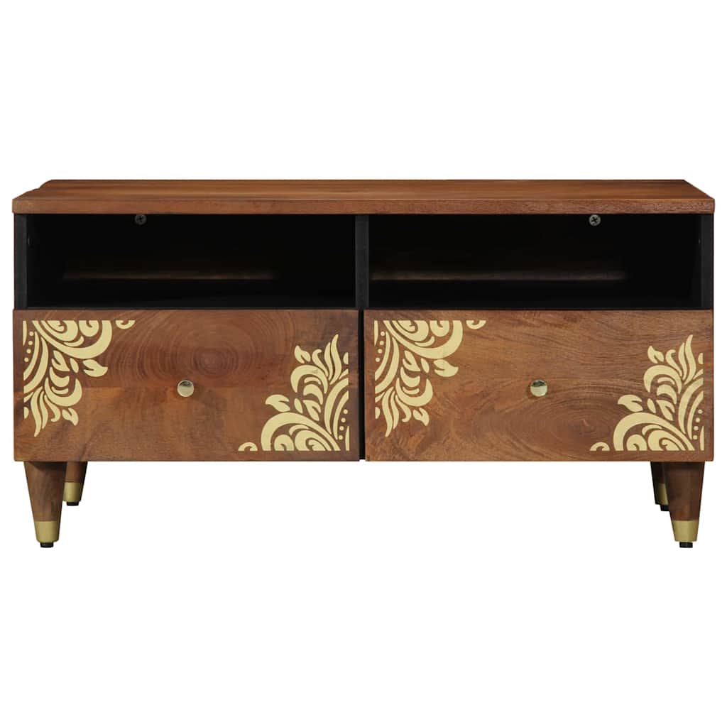 Couchtisch Honigbraun 80 x 54 x 40 cm massives Mangoholz