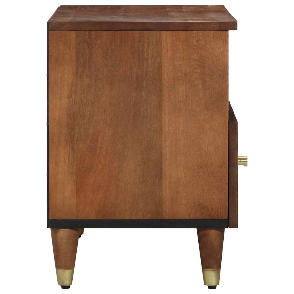 TV-Schrank mit Regal Braun 80 x 33.5 x 46 cm Massivholz Mango