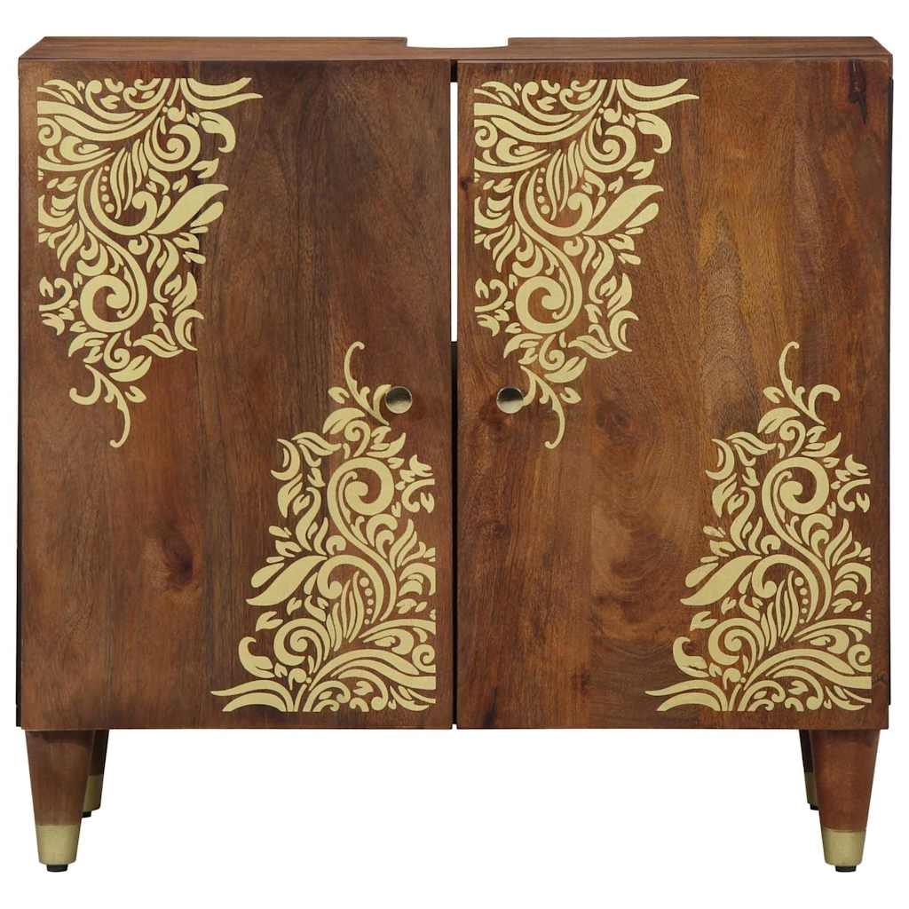 Badezimmerschrank Braun 62 x 33 x 58 cm Massivholz Mango