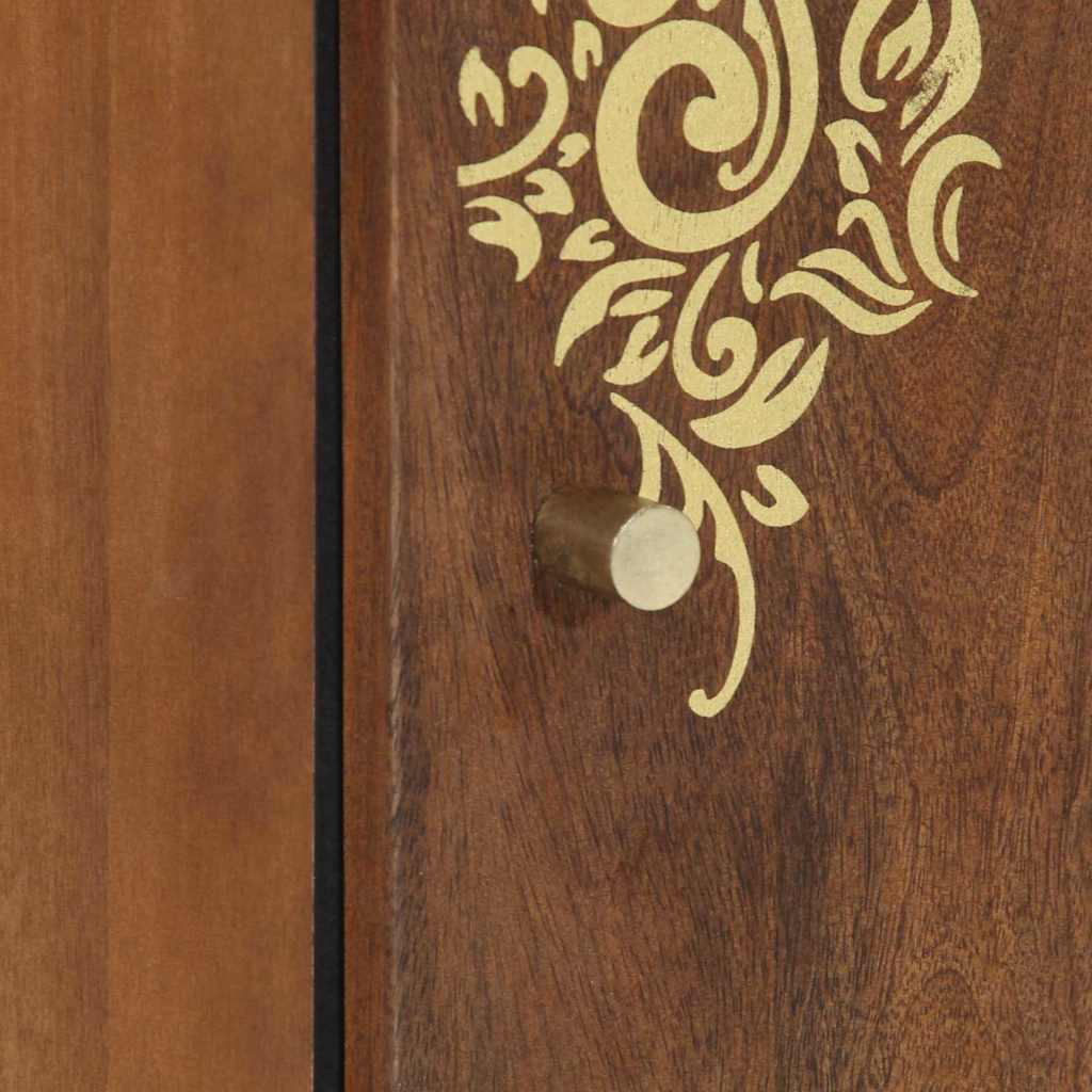 Badezimmer-Schrank Braun 38 x 33,5 x 48 cm Massivholz Mango