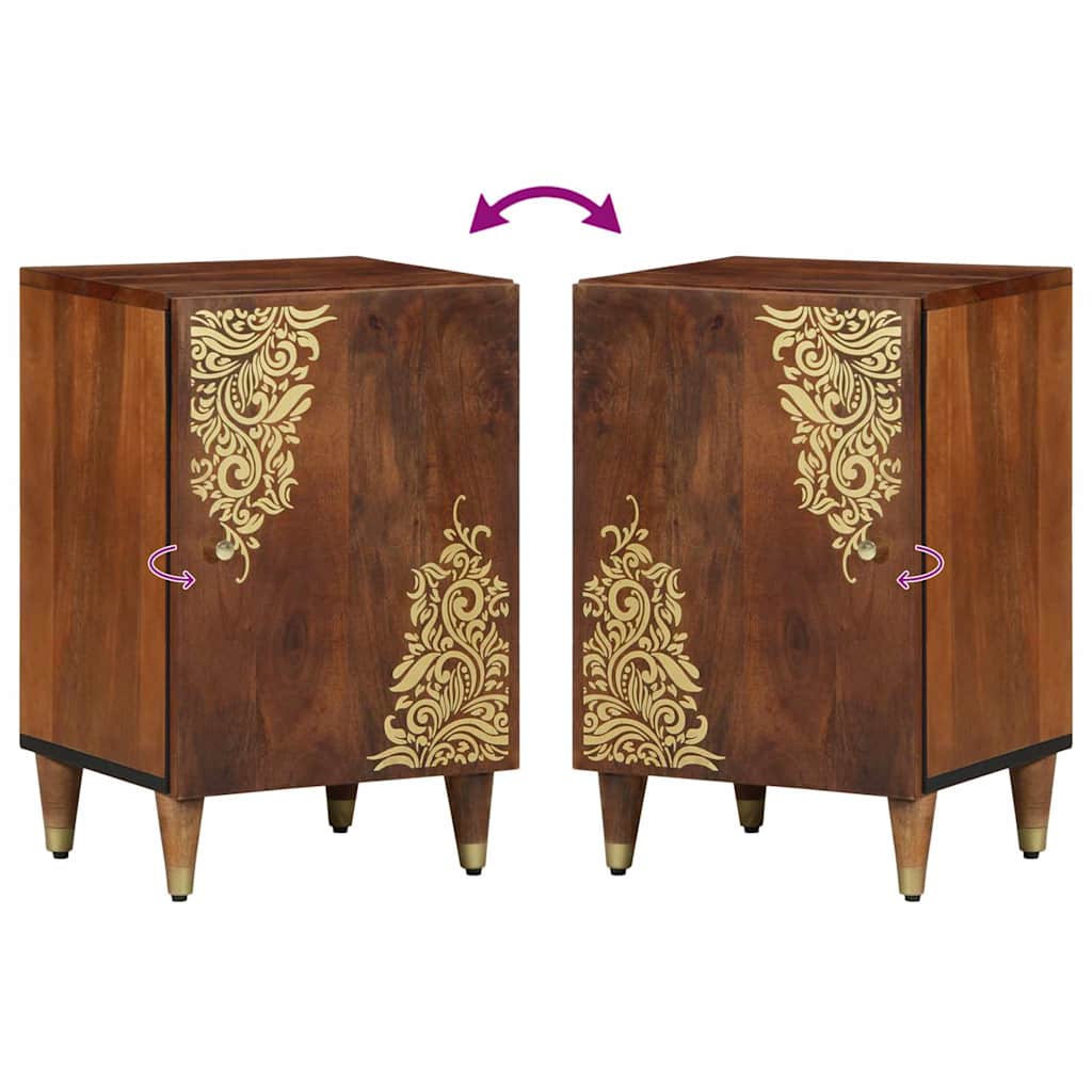 Badezimmerschrank Braun 38 x 33.5 x 58 cm Massivholz Mango